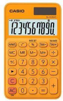 Casio SL-310UC Calculadora de Bolsillo - 10 Digitos - Naranja