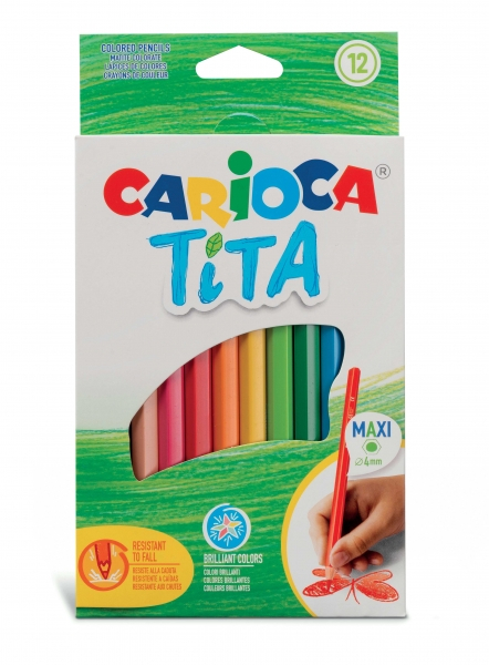 Carioca Tita Maxi Pack de 12 Lapices de Resina