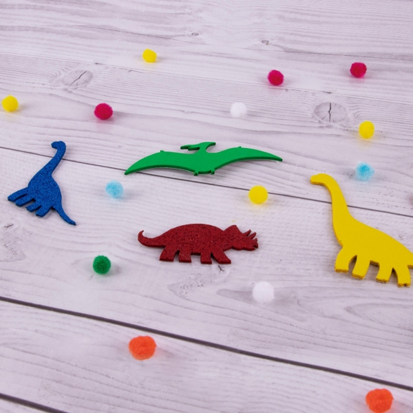 Imagen extra Apli Pack de 40 Dinosaurios Adhesivos de Goma EVA 