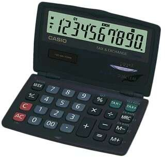 Casio SL-210TE Calculadora de Bolsillo 10 Digitos Plegable - Pantalla Extra Grande