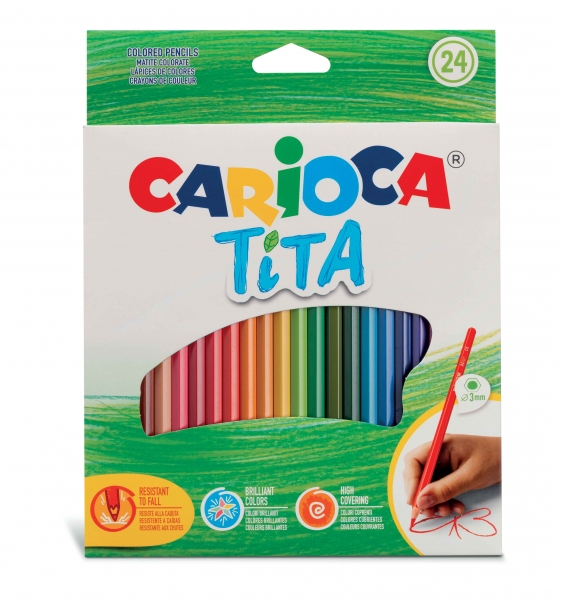 Carioca Tita Pack de 24 Lapices de Resina - Hexagonales