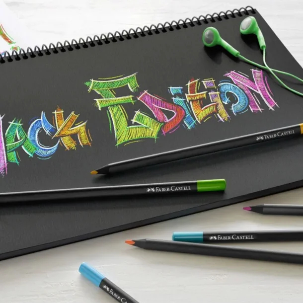 Imagen extra Faber-Castell Black Edition Caja Metalica de 12 Lapices de Colores