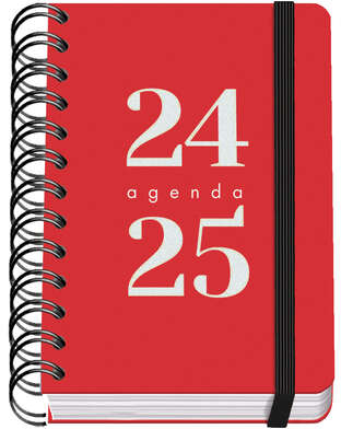 Dohe Grammar Agenda Escolar Espiral A6 Dia Pagina Papel 80g/m2 Tapas plastico  10x15cm Rojo