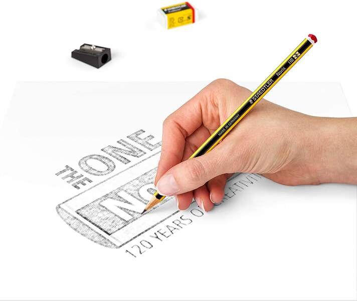 Imagen extra PACK 3 Lapices Staedtler Noris 120 HB (Dureza estandar) + Goma de Borrar + Sacapuntas