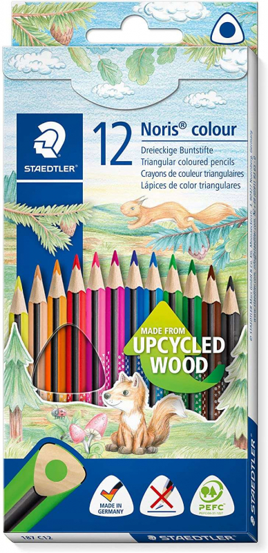 CAJA 12 Lapices de colores Staedtler Noris Colour triangulares