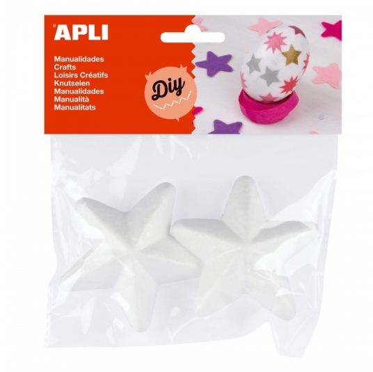 Apli Estrellas de Poliestireno - Blanco