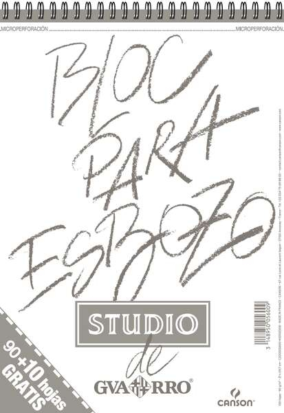 Canson Bloc para Esbozo A4 90+10 Hojas Gratis - Grano Ligero 90gr - Blanco Natural