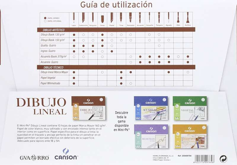 Imagen extra Canson Guarro Minipack de 10 Hojas A4 - Marca Mayor - 21x29.7 - 160g - Blanco
