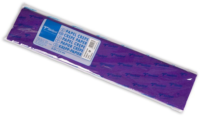 Sadipal PACK de 10 Papeles crespon Violeta de 50cm x 2m (Papel pinocho crepe)
