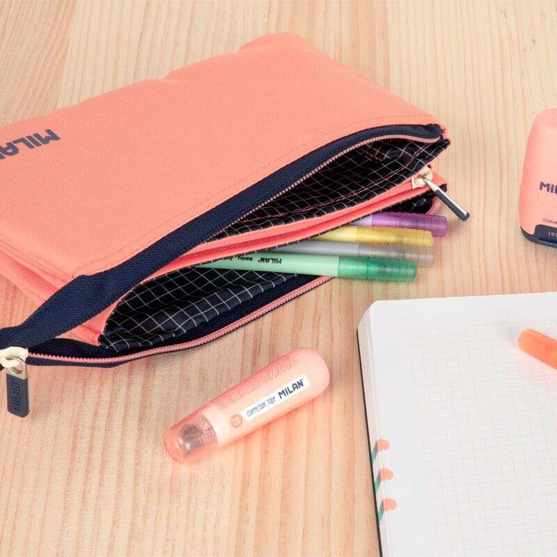 Imagen extra Milan Serie 1918 Estuche Portatodo 5 Compartimentos - 22x12x4cm - Rosa