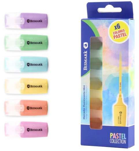 PACK 6 Marcadores MINI Economicos Colores Pastel. Surtidos