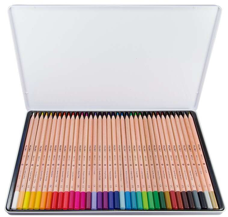 Milan Pack de 36 Lapices Hexagonales de Colores