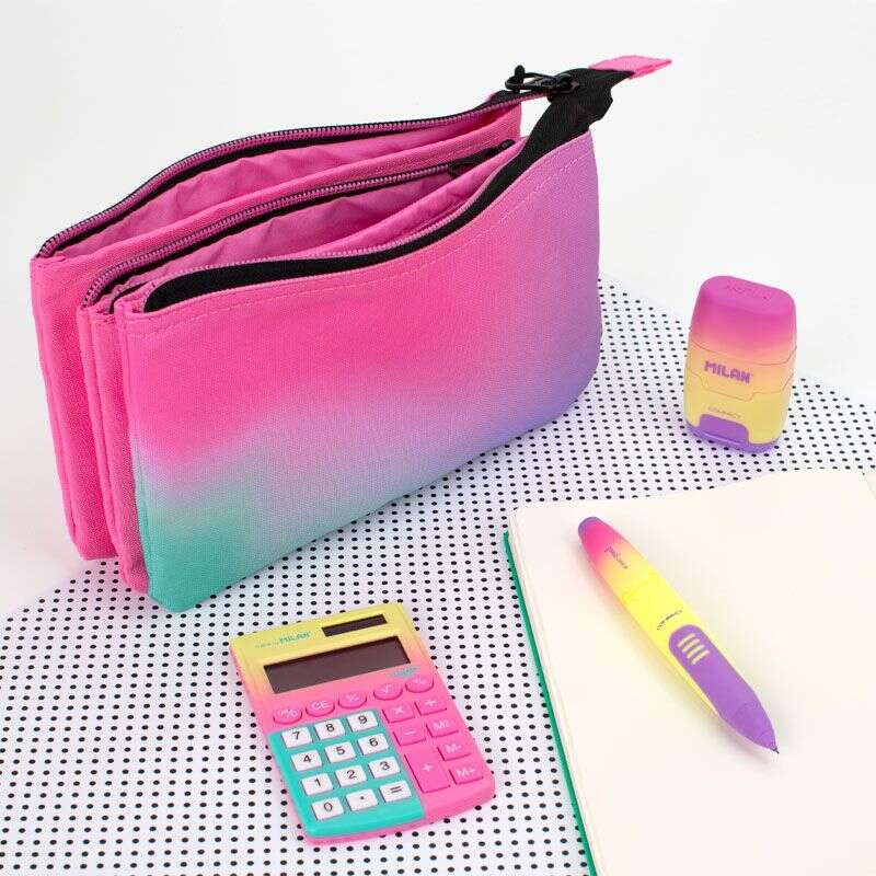 Imagen extra Milan Sunset Estuche Portatodo 5 Compartimentos - 22x12x4cm - Rosa