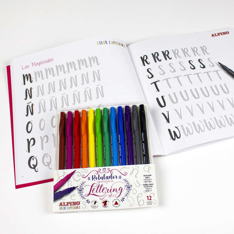 Imagen extra Alpino Color Experience Pack de 12 Rotuladores Dual Artist + Libro Guia de Iniciacion al Lettering