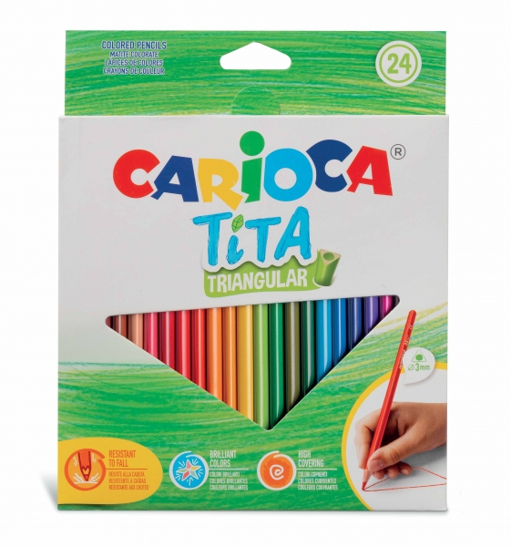 Carioca Tita Pack de 24 Lapices Triangulares - Cuerpo Triangular