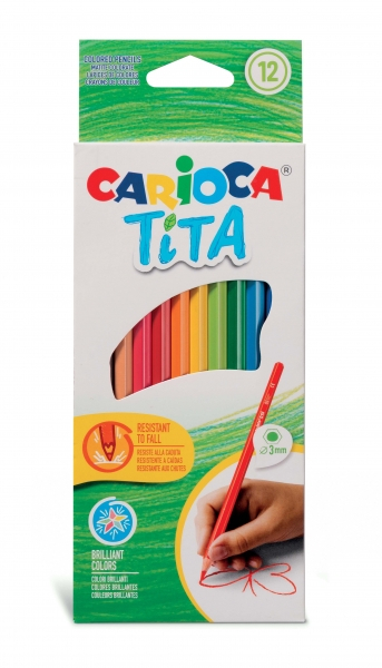 Carioca Tita Pack de 12 Lapices de Resina - Hexagonales
