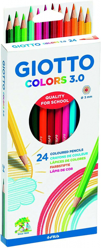 Giotto Colors 3.0 Pack de 24 Lapices Hexagonales de Colores