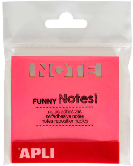 Notas Adhesivas Troquelado Note 75x75mm 75 Hojas. Varios colores. Apli 18336