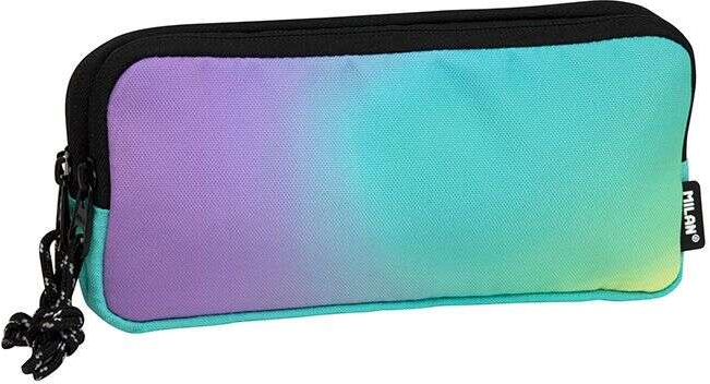 Milan Sunset Estuche Portatodo 3 Compartimentos - 22x11x6.5cm - Turquesa