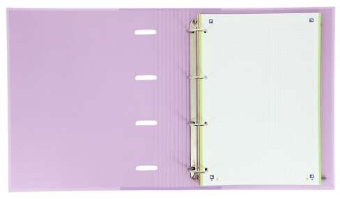 Imagen extra Oxford Europeanbinder Touch A4+ Carpeta de Anillas con Recambio Cuadricula 5x5 - Tapa Extradura - Cierre con Goma. Malva