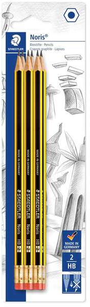 PACK 6 Lapices Staedtler Noris 122 con goma HB (estandar)