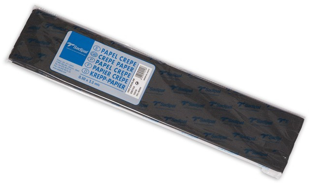 Sadipal - PACK de 10 Papeles crespon Negro de 50cm x 2m (Papel pinocho crepe)