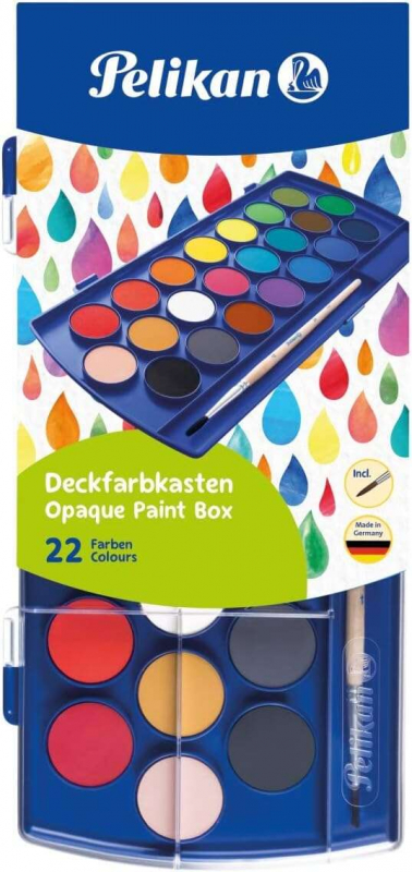 Pelikan - Acuarelas Escolares 22 Colores + Pincel