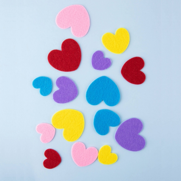 Imagen extra Apli Corazones Adhesivos de Fieltro - y Suavidad - Colores Surtidos