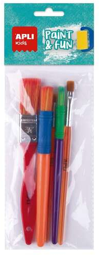 Apli Kids Paint & Fun Pack de 5 Pinceles