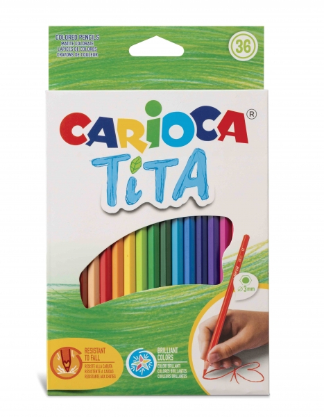 Carioca Tita Pack de 36 Lapices de Resina - Hexagonales