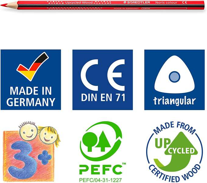 Imagen extra CAJA 12 Lapices de colores Staedtler Noris Colour triangulares