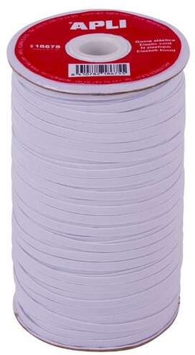 Imagen extra Apli Bobina de Cuerda Elastica Plana 5mmx100m - Facil de Cortar y Atar