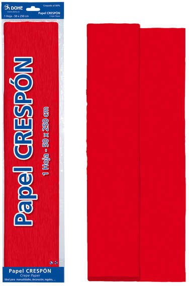 Papel Crespon DOHE de 30g. Hoja de 50x250cm (Papel pinocho crepe)
