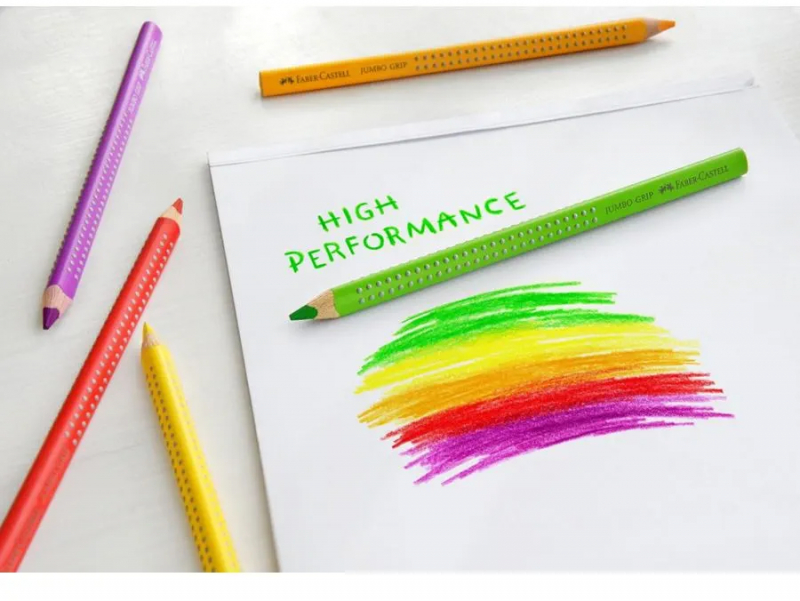 Imagen extra Faber-Castell Jumbo Grip Pack de 6 Lapices de Colores Triangulares con Grip de Agarre