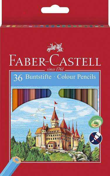 Faber-Castell Classic Colour Pack de 36 Lapices de Colores Hexagonales