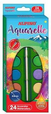 Alpino - Estuche de 24 Acuarelas + Pincel