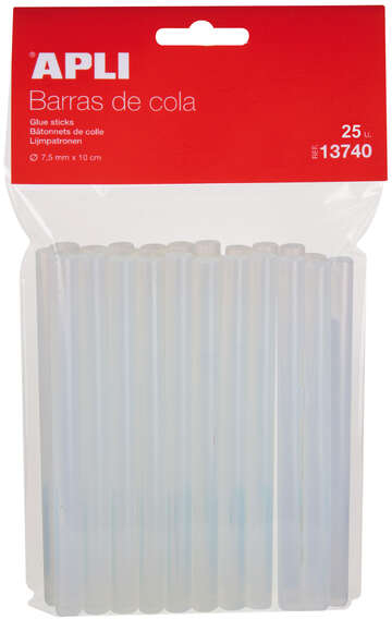 Apli Pack de 25 Barras Termofusibles de 7.5mm