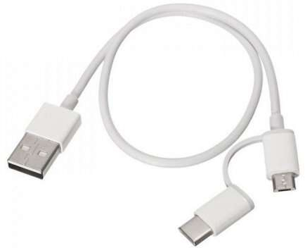 Imagen extra Xiaomi Cable USB-A a MicroUSB con Adaptador a USB-C - 1m - Blanco