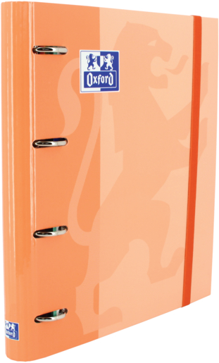 Oxford Europeanbinder Classic A4+ Carpeta de Anillas con Recambio Cuadricula 5x5 - Tapa Extradura. Melocoton