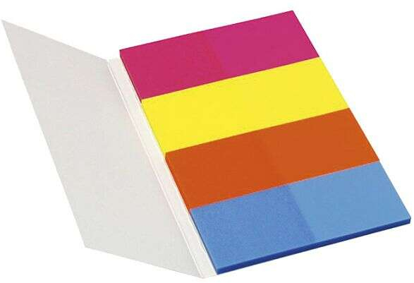 Imagen extra PACK 4 Marcadores con 40 hojitas por color. Medida 50 x 20mm