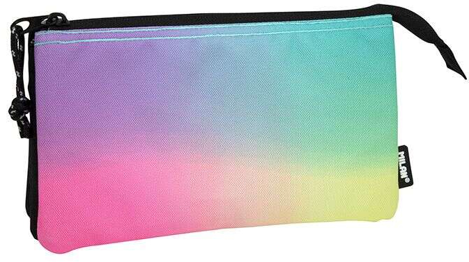 Milan Sunset Estuche Portatodo 5 Compartimentos - 22x12x4cm - Negro