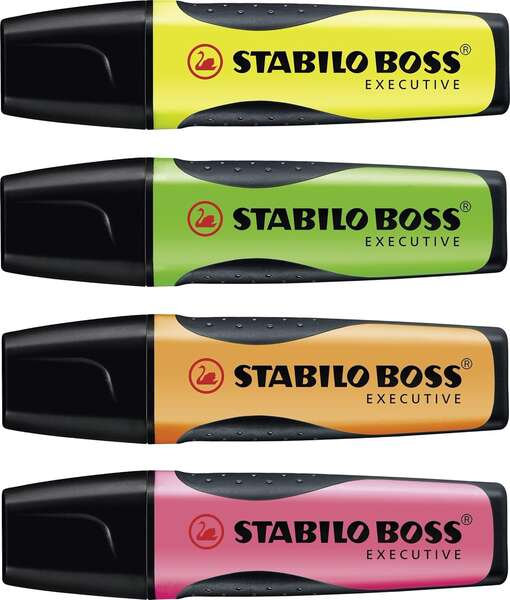Imagen extra PACK 4 Marcadores Stabilo Boss Executive con Grip. Varios colores