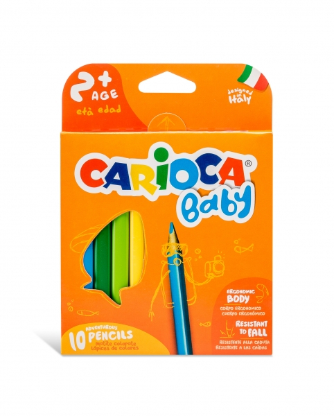 Imagen extra Carioca Maxi Pack de 10 Lapices Triangulares Baby 2+