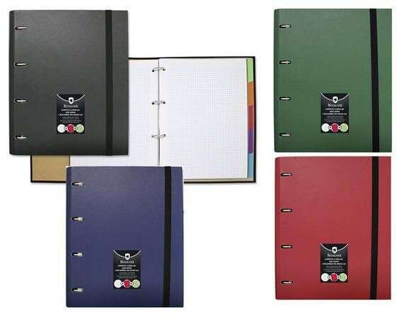 Carpebloc de Anillas con Recambio de 100 Hojas A4 + 5 Separadores + Sobre Portadocumentos. Color aleatorio