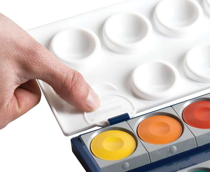 Imagen extra Pelikan - Estuche de Acuarelas Opacas 735/K12 con pocillos de mezcla + 1 Tubo Blanco