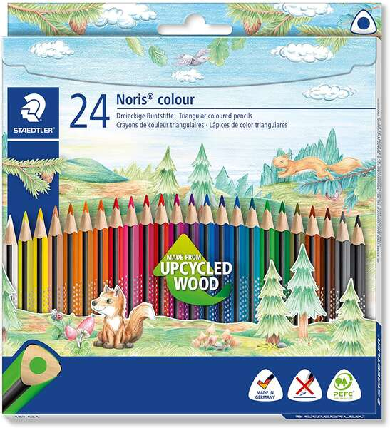 CAJA 24 Lapices de colores Staedtler Noris Colour triangulares