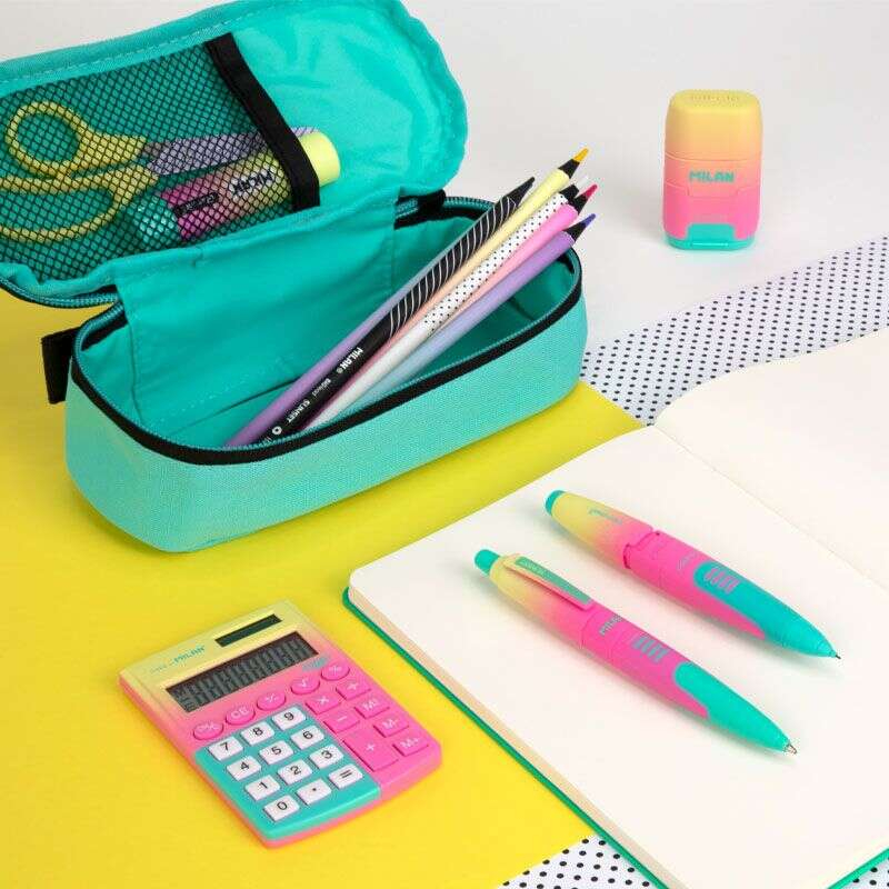 Imagen extra Milan Sunset Estuche Portatodo Ovalado - 20.5x9x5.5cm - Turquesa