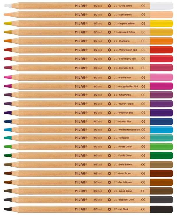 Imagen extra Milan Pack de 24 Lapices Hexagonales de Colores