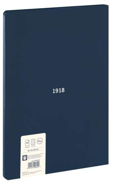 Imagen extra Milan Serie 1918 Libreta Encolada Formato A4 Cuadricula 5x5mm - 48 Hojas de 95 gr/m2 - Microperforado - Tapa Blanda - Azul Oscuro