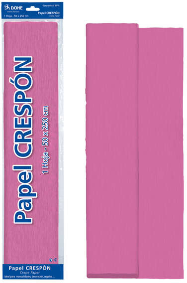 Papel Crespon DOHE de 30g. Hoja de 50x250cm (Papel pinocho crepe)
